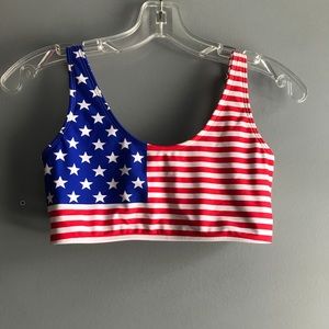 Target American Flag Bikini top